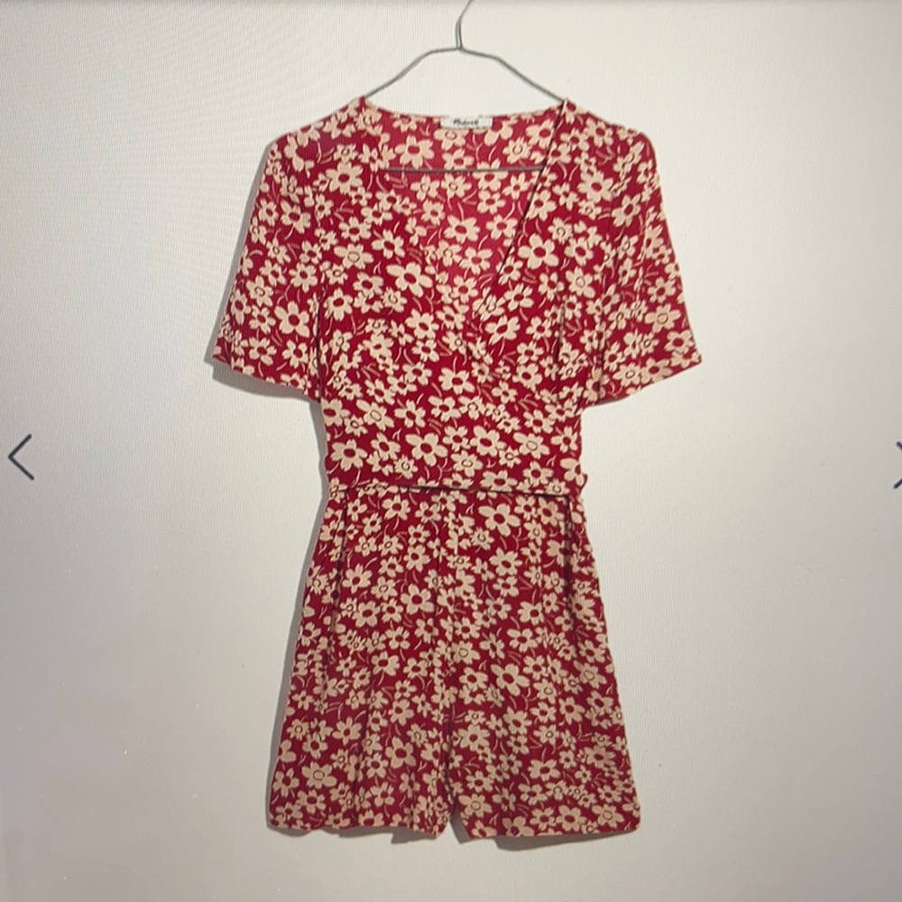 NEW!!! Madewell Red Floral Romper